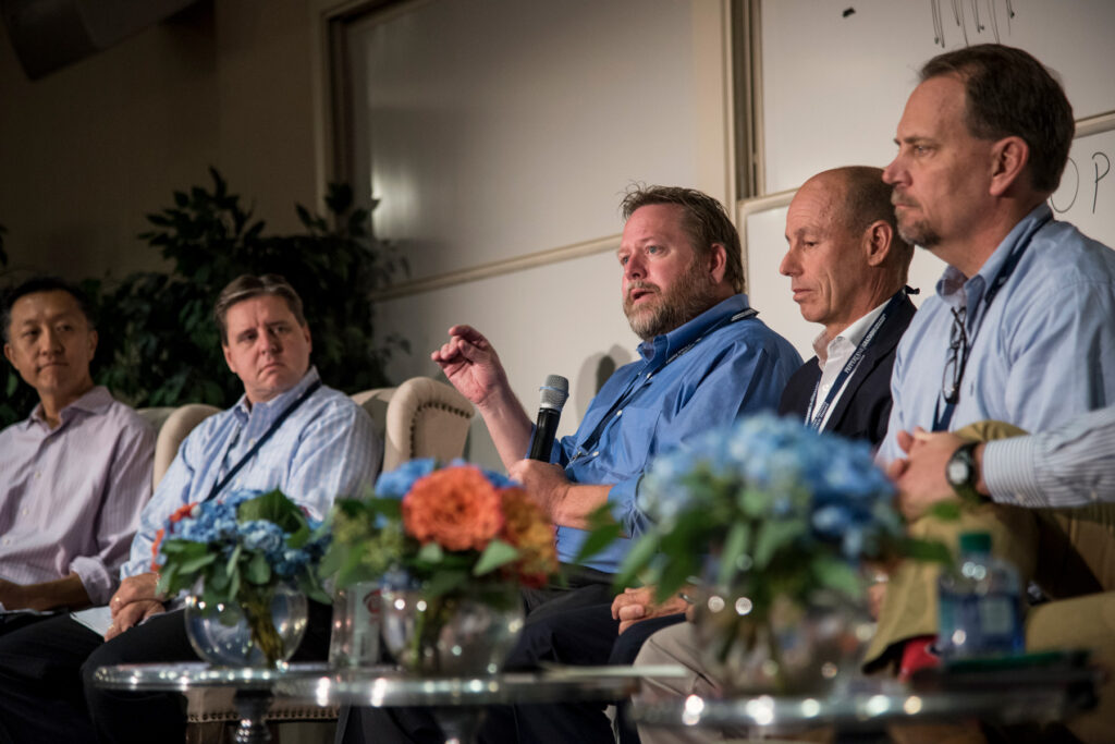 TJ Carlson speaking on panel